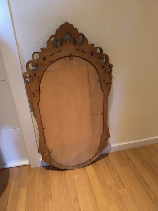 Espejo antiguo madera tallada