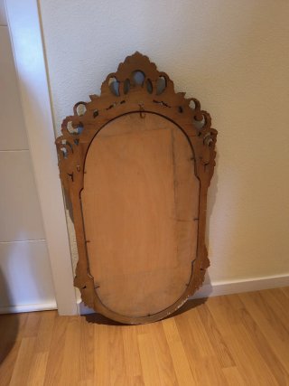 Espejo antiguo madera tallada