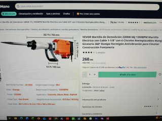 Martillo Demoledor VEVOR 66J