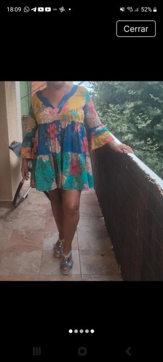Vestido Boho Multicolor Talla Única