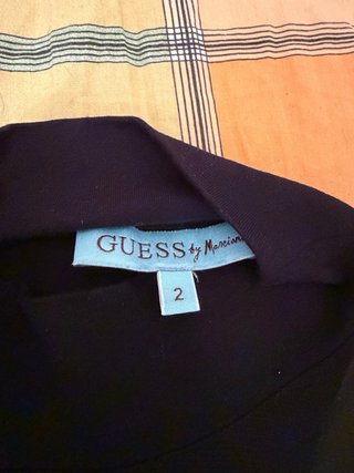 Top Guess Smanicato Nero con Strass
