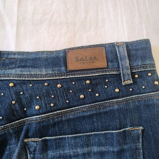 Minifalda vaquera Salsa con tachuelas - Talla 28
