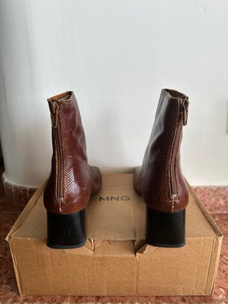 Botines piel Mango marrones