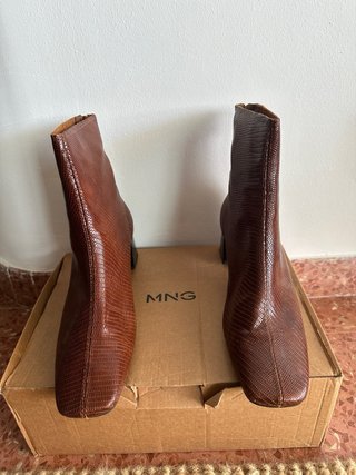 Botines piel Mango marrones