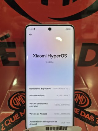 Teléfono Redmi Note 15 5G Glaciar / 256 GB + Caja.
