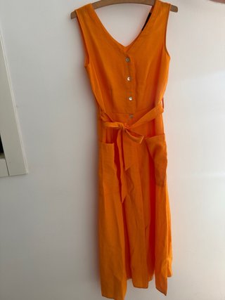 Vestido Naranja Lino