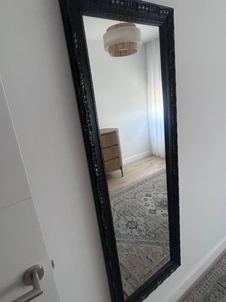 Espejo Marco Madera Negro 52x147cm