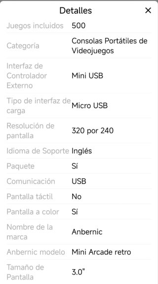 Mini Consola Retro Arcade