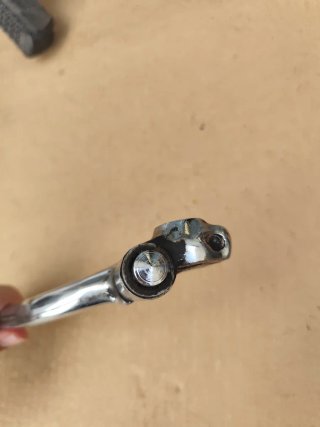 Palanca de arranque de moto cromada