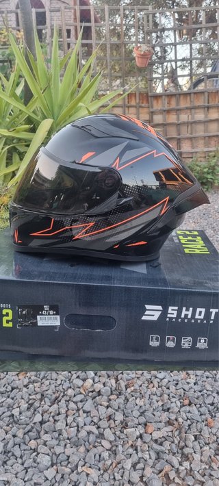 Casco Motocross Negro y Naranja