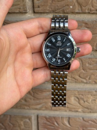 Reloj Orient Automático Negro y Plateado
