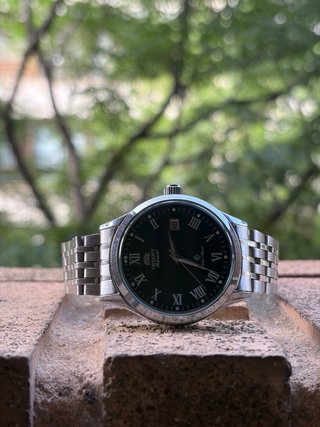 Reloj Orient Automático Negro y Plateado