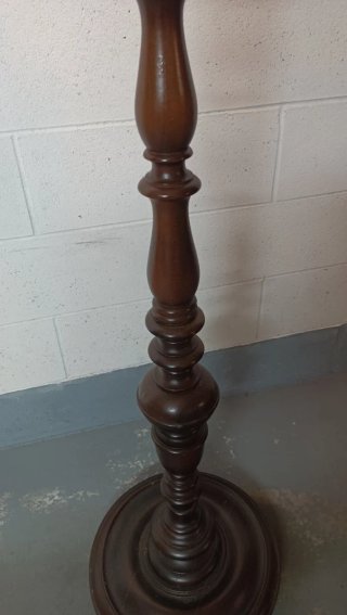 Lampada da terra vintage tessuto e legno