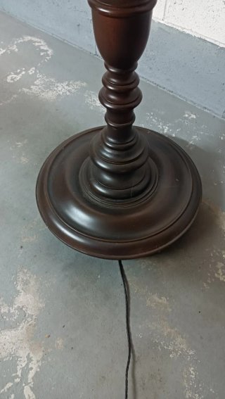 Lampada da terra vintage tessuto e legno
