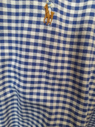 Camicia Polo Ralph Lauren a quadri blu/bianco Taglia
