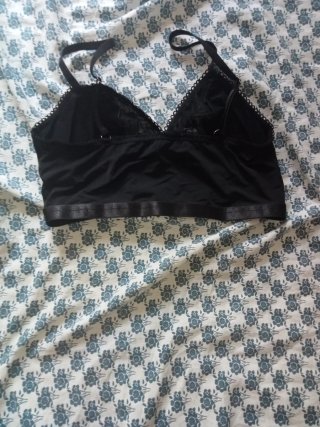 Top negro encaje talla M