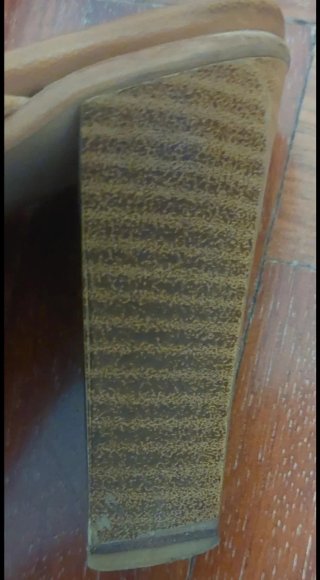 Zuecos de piel marrón talla 38