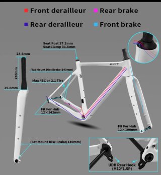 Cuadro Gravel BXT Carbono T54