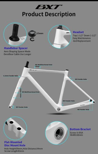 Cuadro Gravel BXT Carbono T54