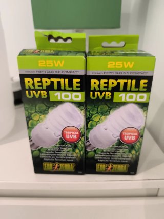 2x Lampade Reptile UVB 100 Exo Terra 25W