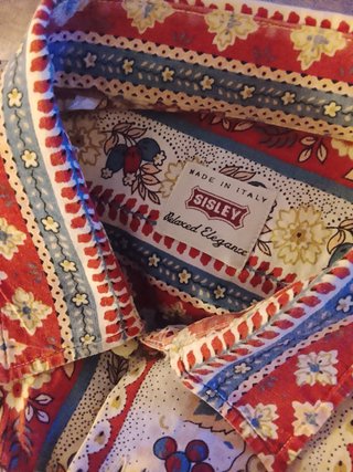 Camicia Sisley cotone vintage fantasia floreale