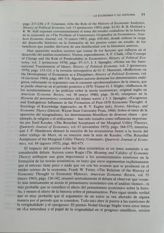 Historia de la teoría económica y de su método