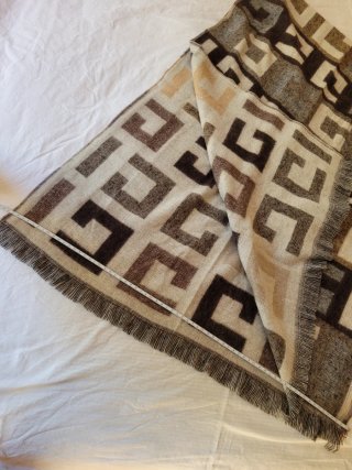 Sciarpa Reale fantasia geometrica beige marrone