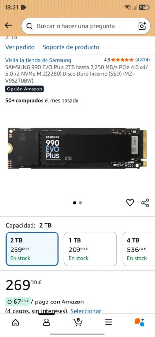 ⚠️reservado, no disponible/SSD Samsung 990 Evo plu