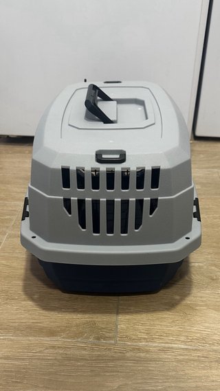 Transportín Gato/Perro Pequeño Gris/Azul