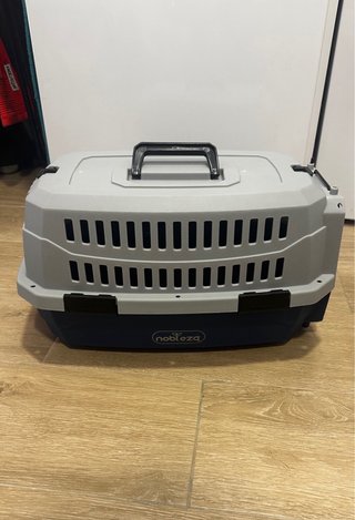 Transportín Gato/Perro Pequeño Gris/Azul