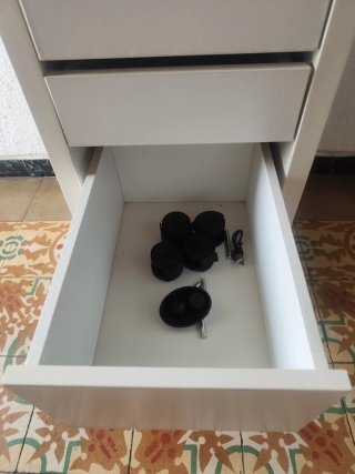 Mueble cajonera Ikea 4 cajones metal blanco