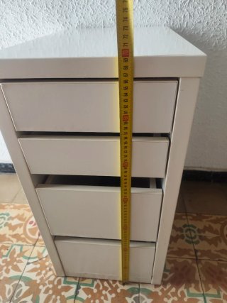 Mueble cajonera Ikea 4 cajones metal blanco