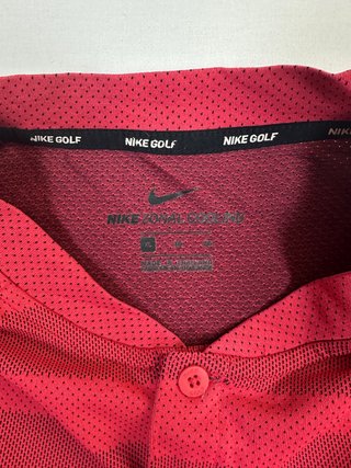 Polo Nike Golf Rayas Rojas Manga Corta