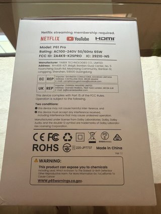 Proyector Portátil WIMIUS P61 PRO