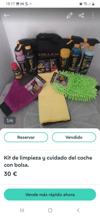 Kit de limpieza y cuidado de coches