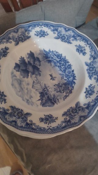 Vajilla Pontesa Azul y Blanca