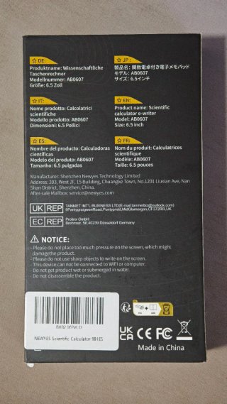 Calculadora Científica con Pantalla Escribible