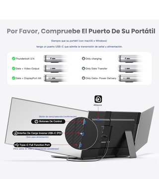Monitor Portátil 15.6 Triple Pantalla