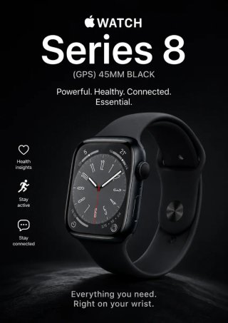 Apple Watch Series 8 45mm GPS Negro Nuevo