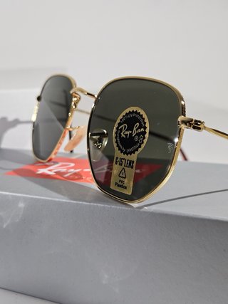 Occhiali Ray-Ban Hexagonal Oro Lenti Verdi