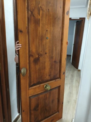 SOLO HOY Puerta de entrada madera maziza