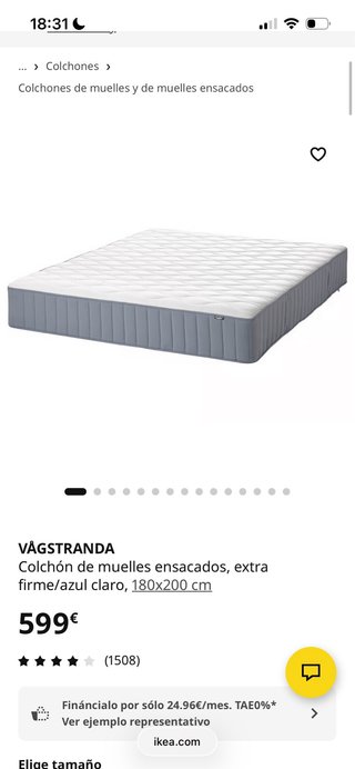 Cama doble con cajones y colchón incluido.
