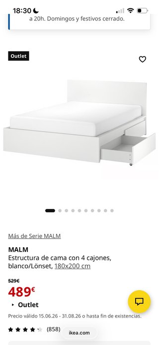 Cama doble con cajones y colchón incluido.