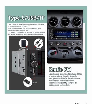 Radio Coche 1 DIN Junsun CarPlay Android Auto