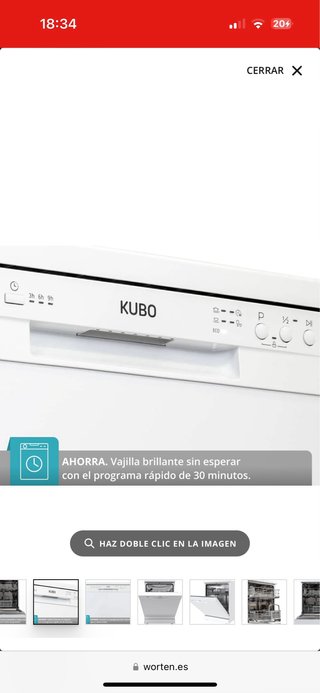 Lavavajillas KUBO blanco