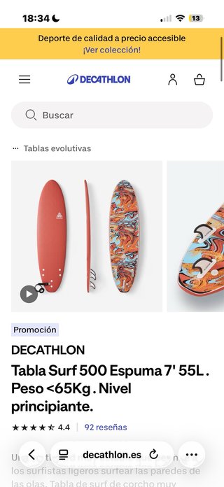 Tabla de surf Decathlon 7' 55L