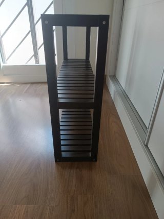 Estantería de madera oscura 3 baldas