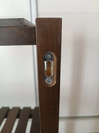 Estantería de madera oscura 3 baldas