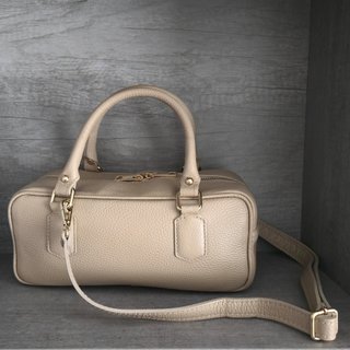 Borsa vera pelle beige tracolla nuova