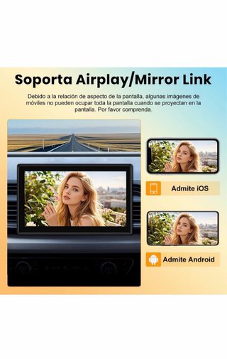 Pantalla Coche Junsun 7” CarPlay Android Auto
